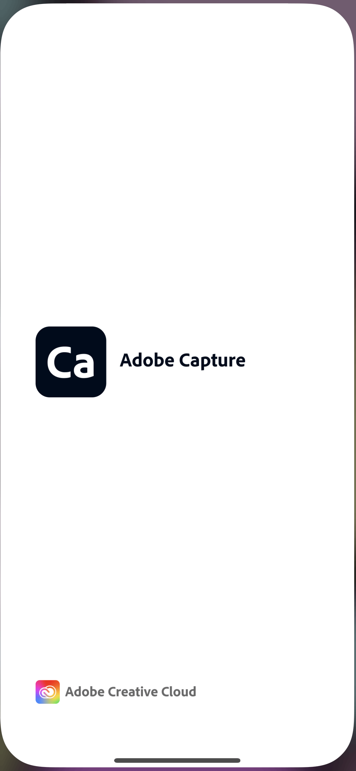 Adobe Capture screen