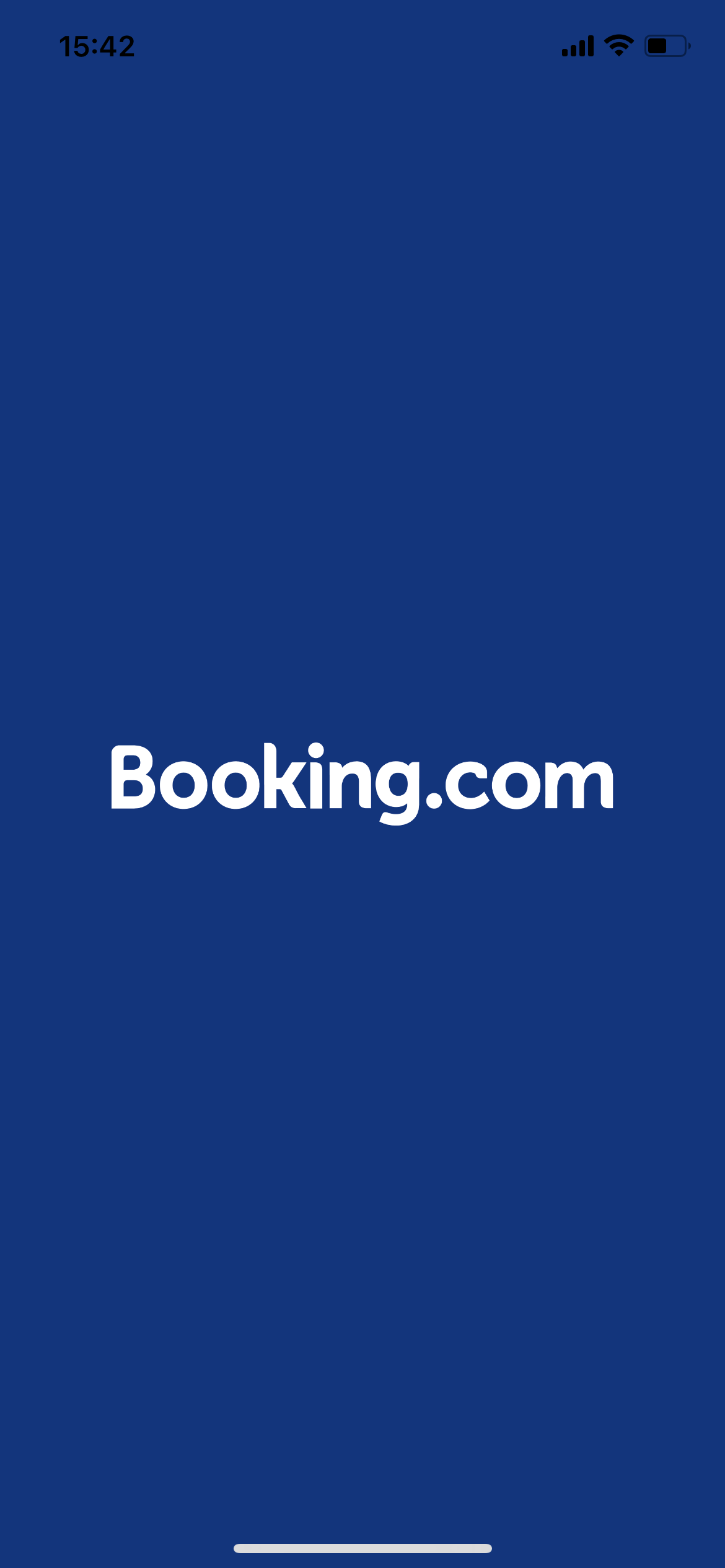 Booking.com オンボーディング screen