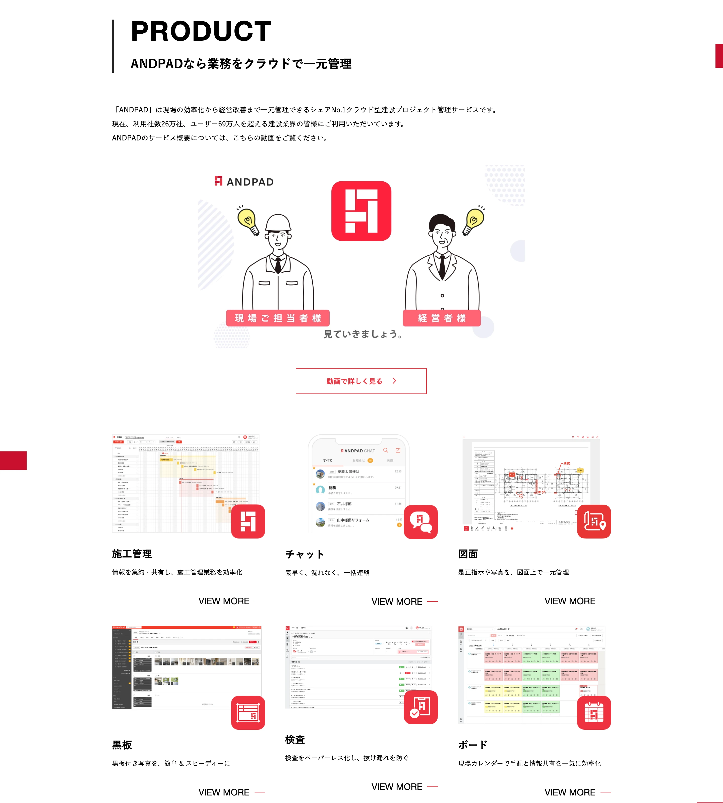 ANDPAD screen