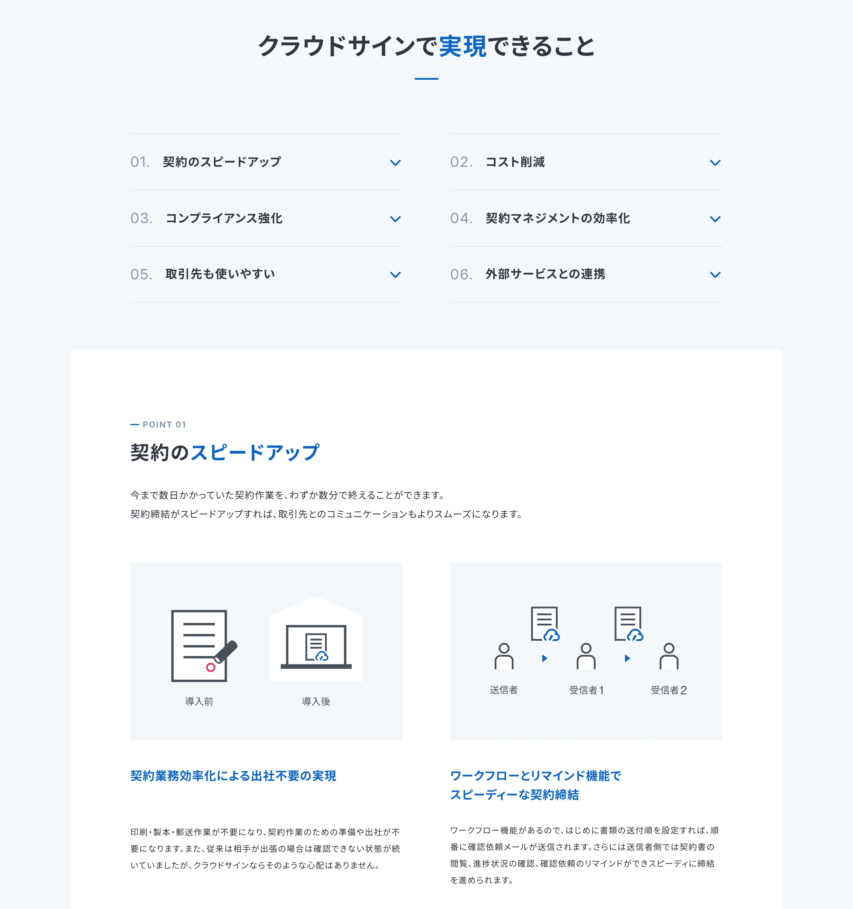 クラウドサイン screen