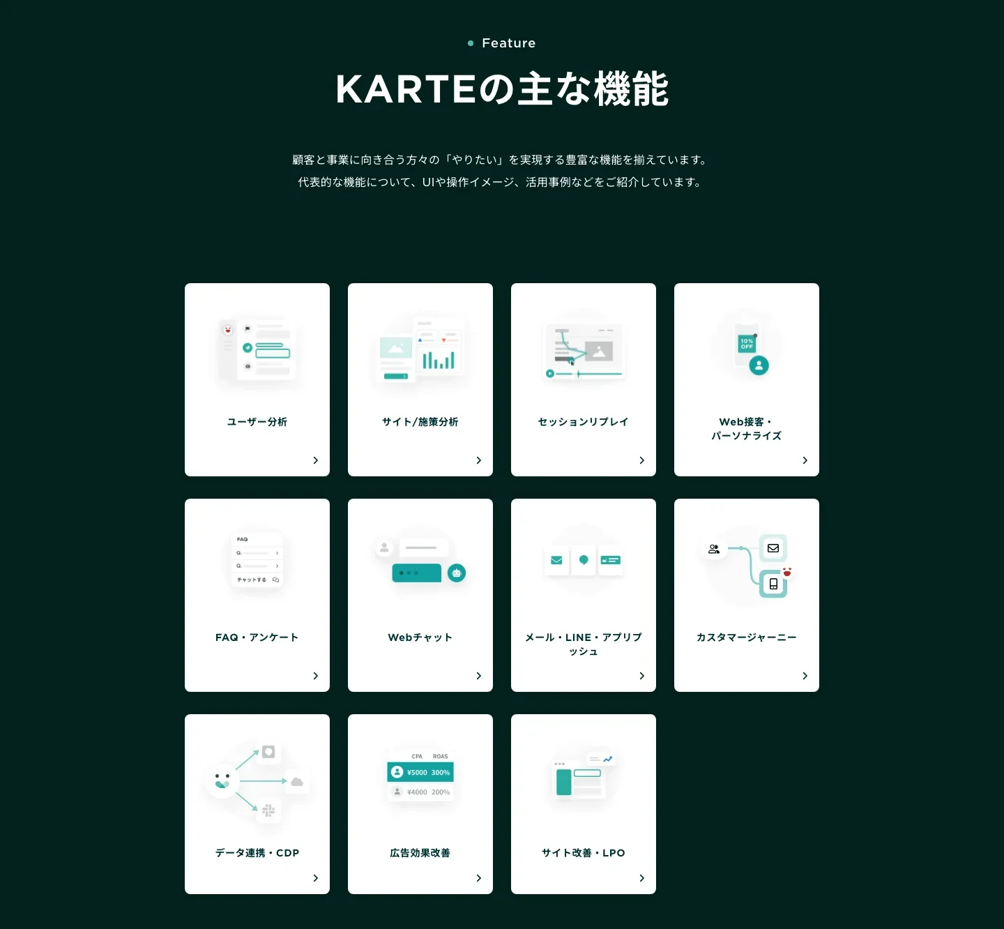 KARTE screen