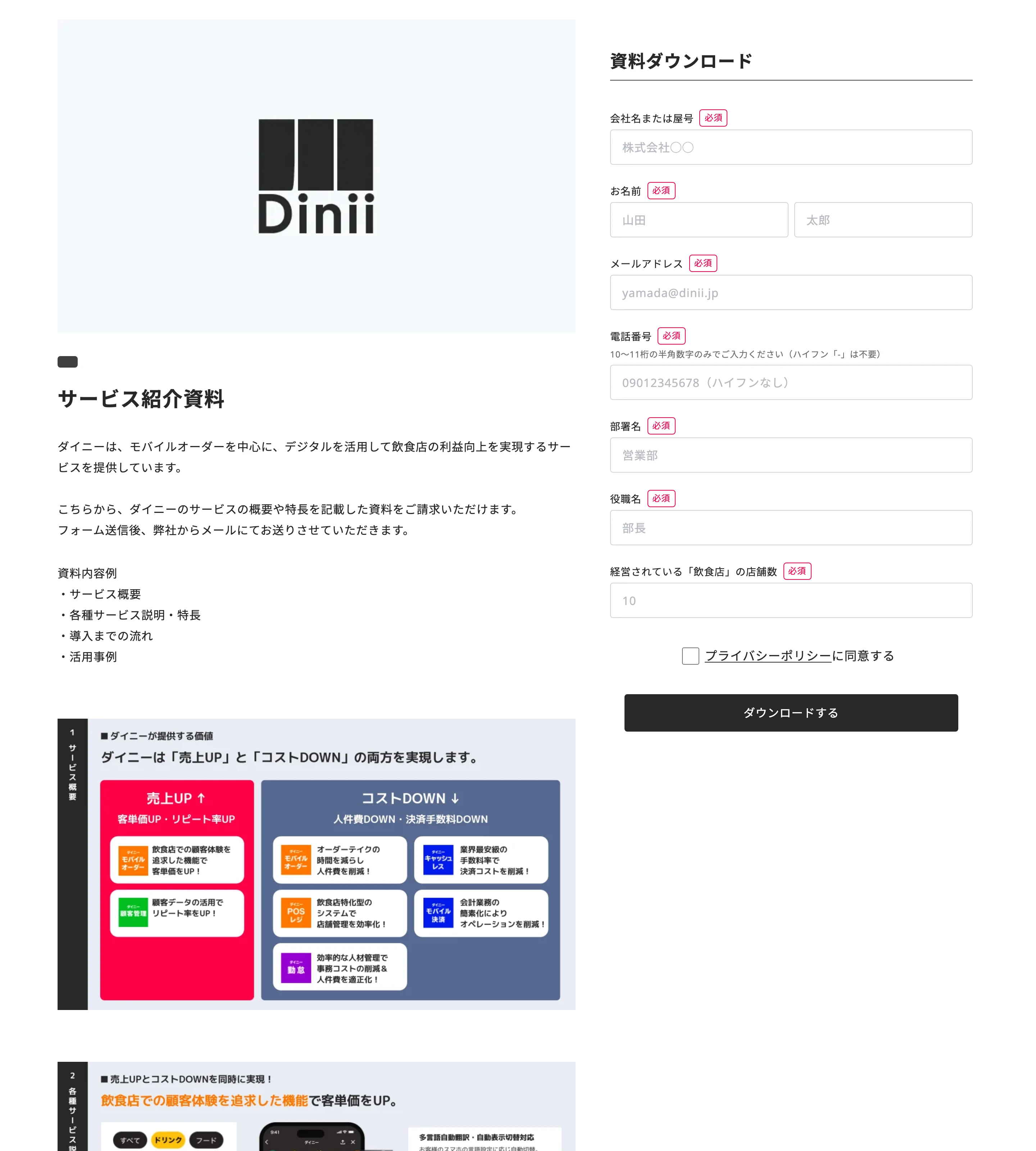Dinii screen