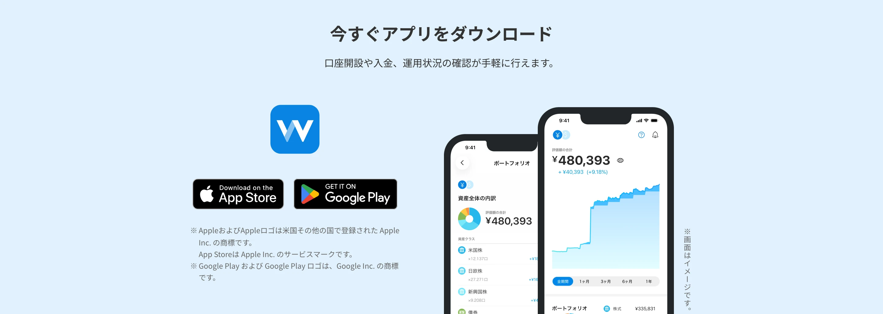 ウェルスナビ screen