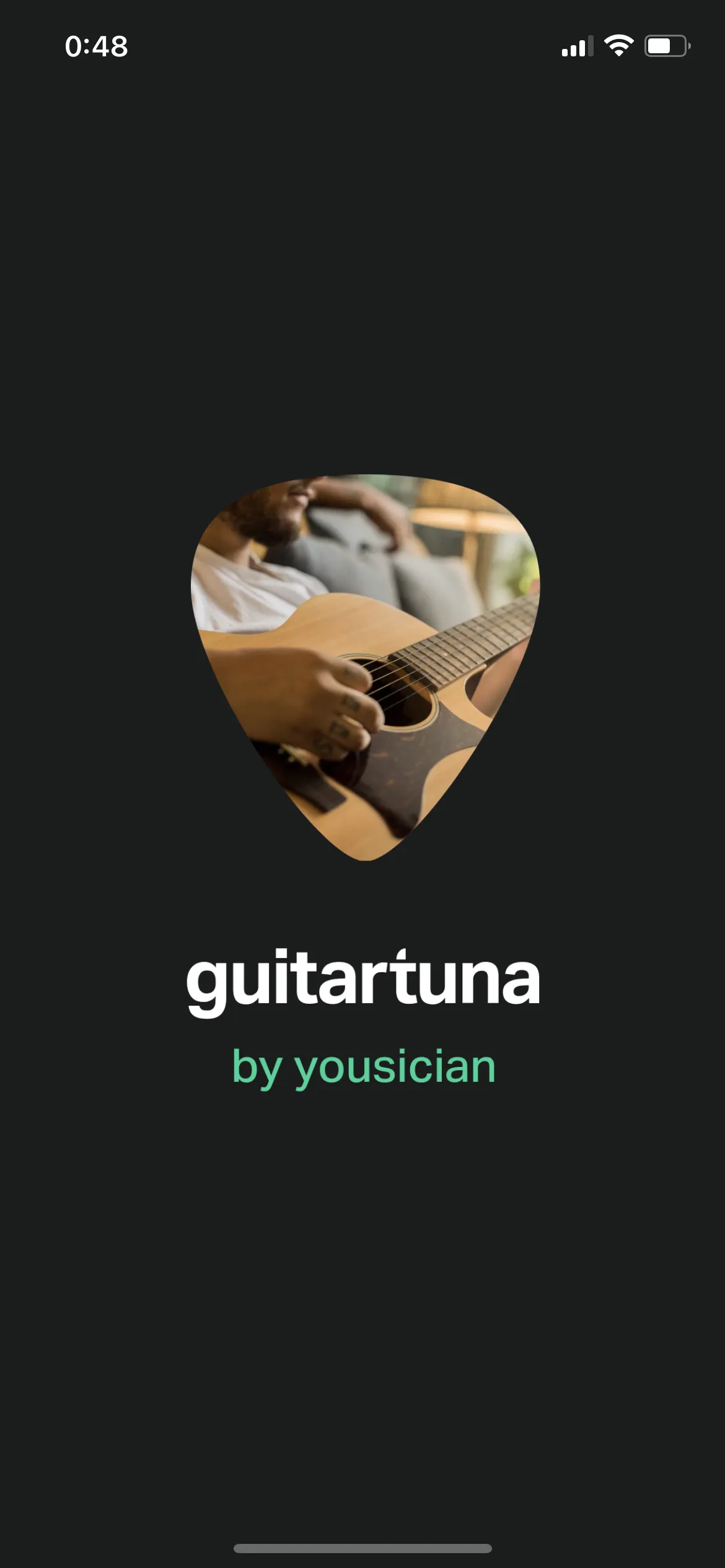 GuitarTuna オンボーディング screen