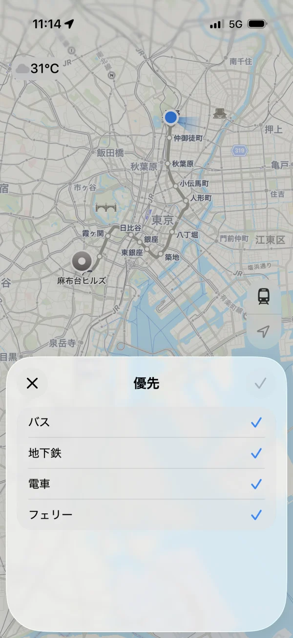 マップ screen