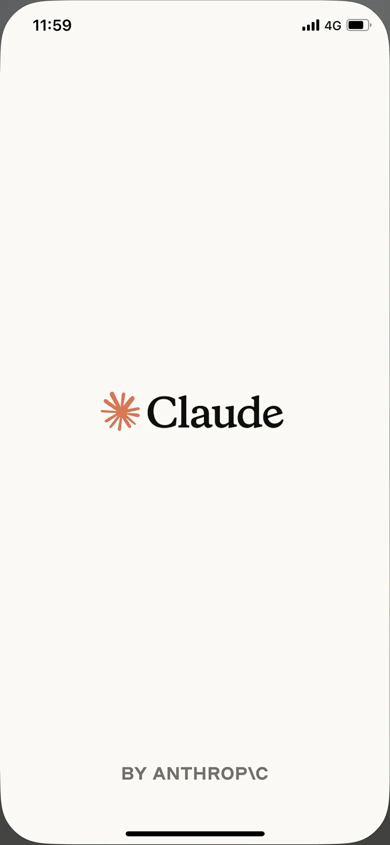 Claude by Anthropic screen