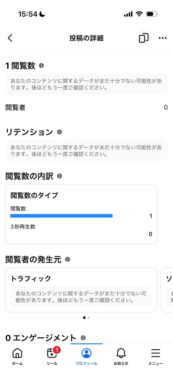 Facebookのページコントロール画面