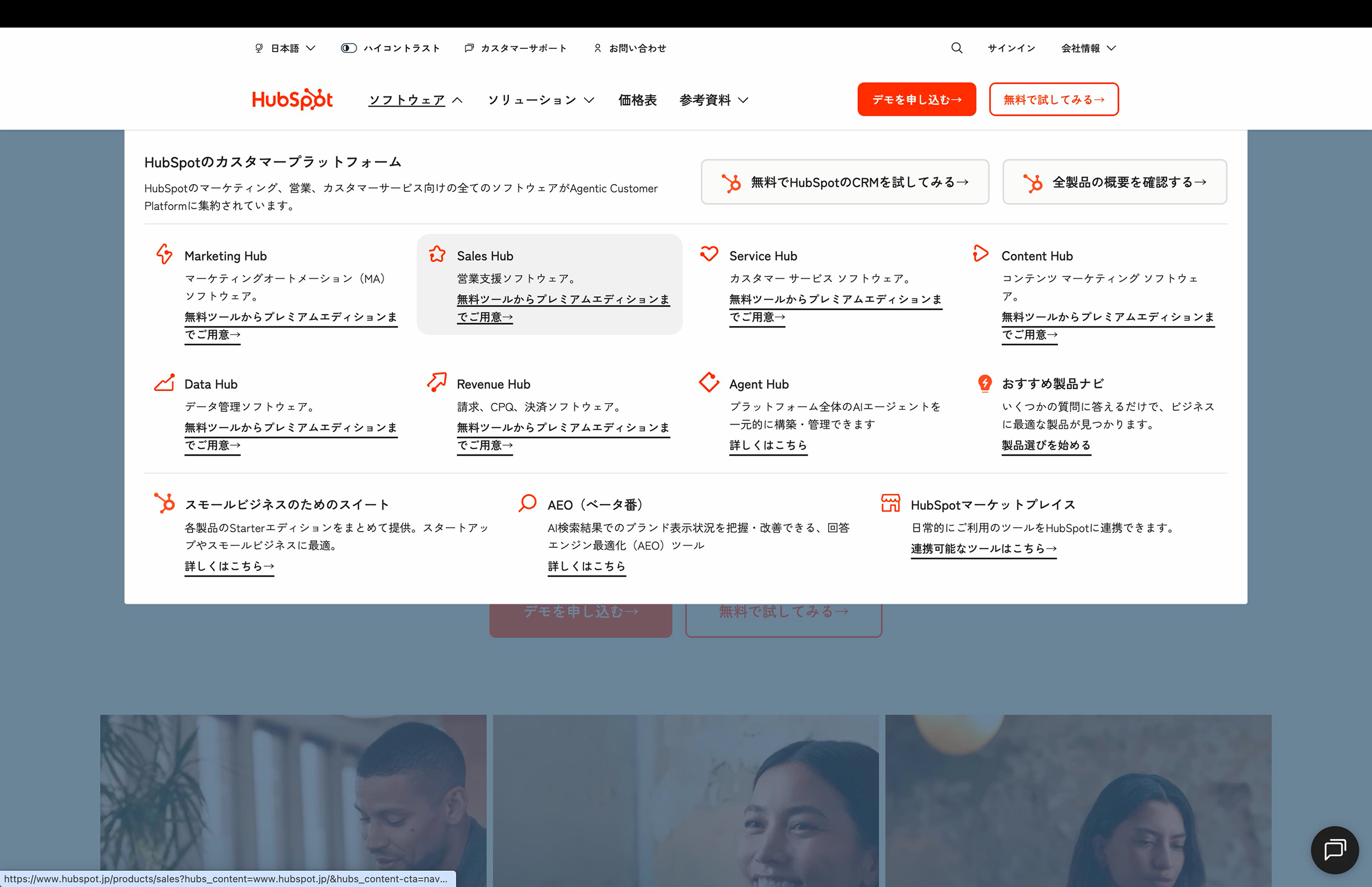 HubSpot screen