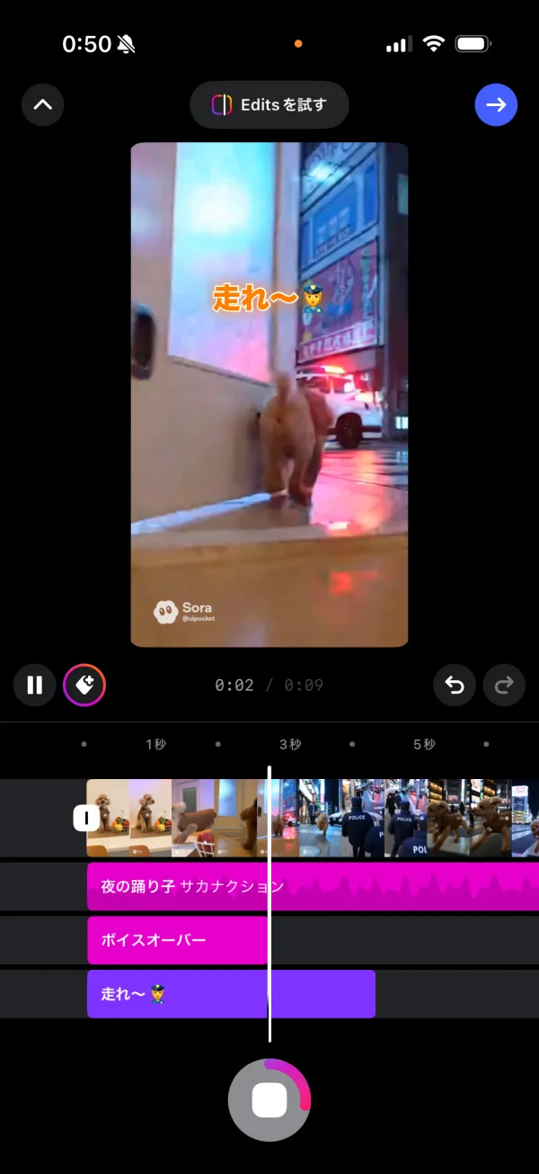 Instagramのプログレスバー画面