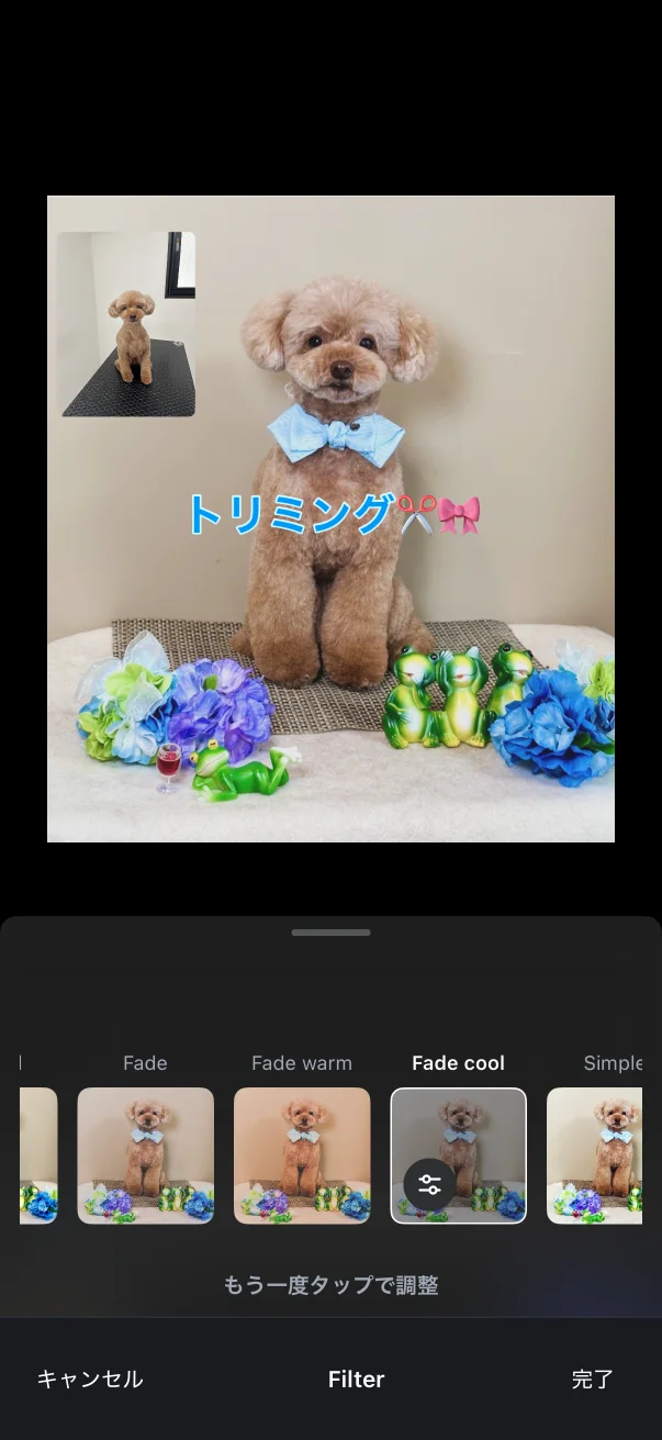 Instagramのカルーセル画面