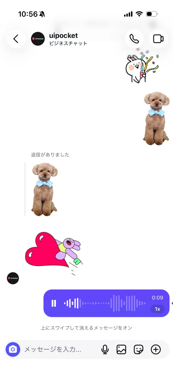 Instagramのプログレスバー画面