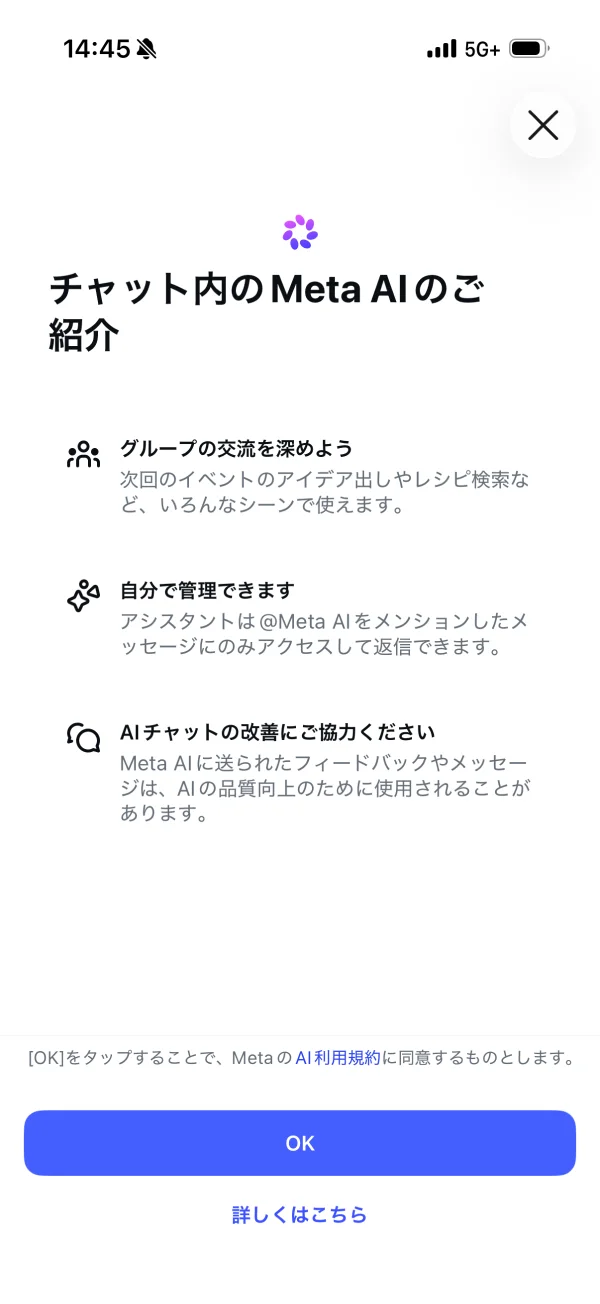 Instagramの許可画面