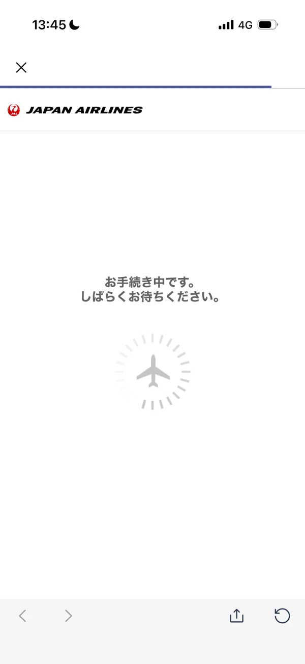 JAL screen