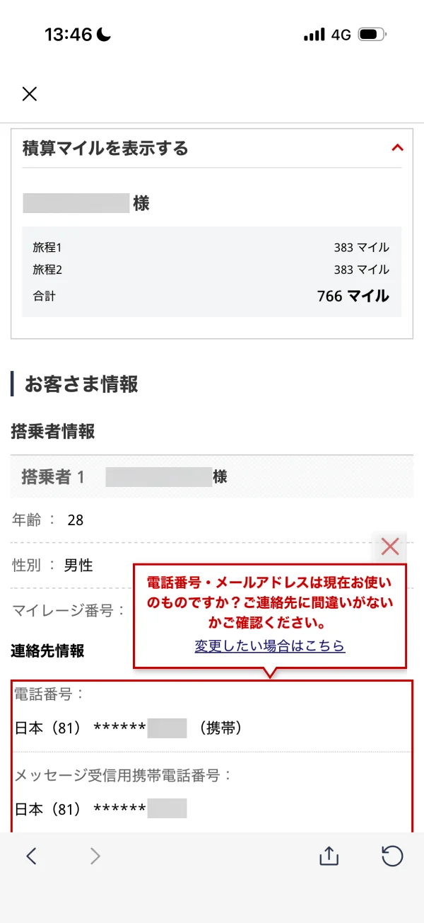 JAL screen