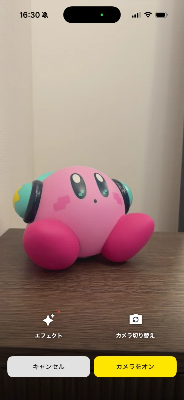 カカオトークのカメラ画面