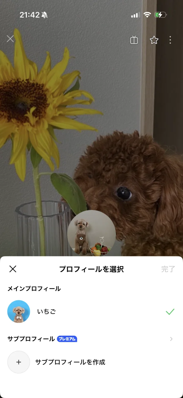 LINE screen