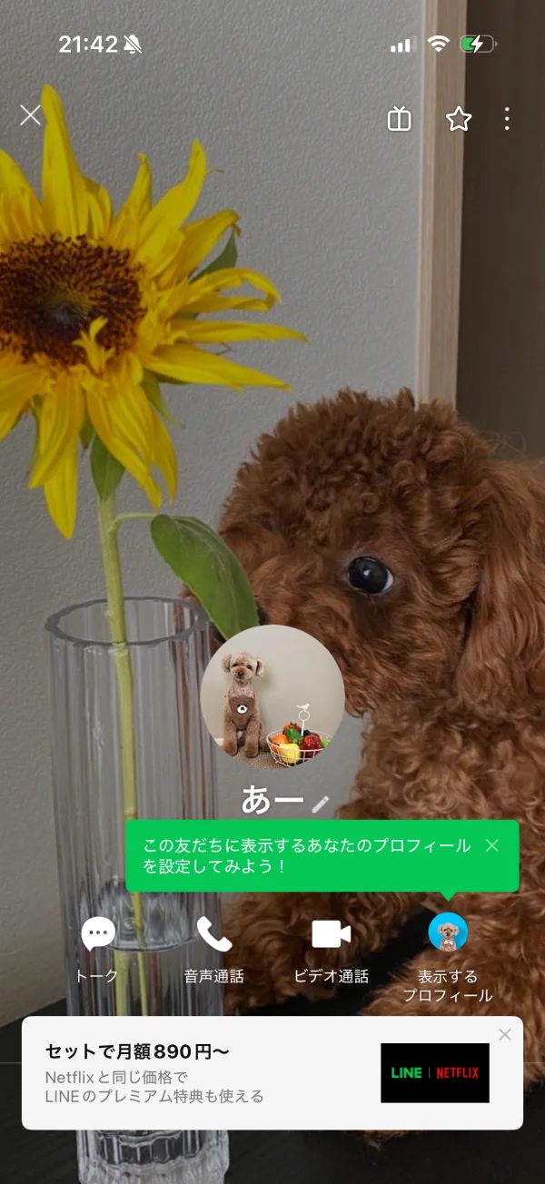 LINE screen
