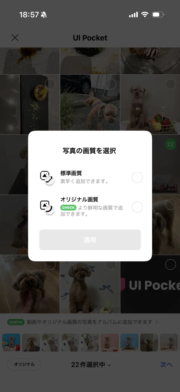 LINE screen