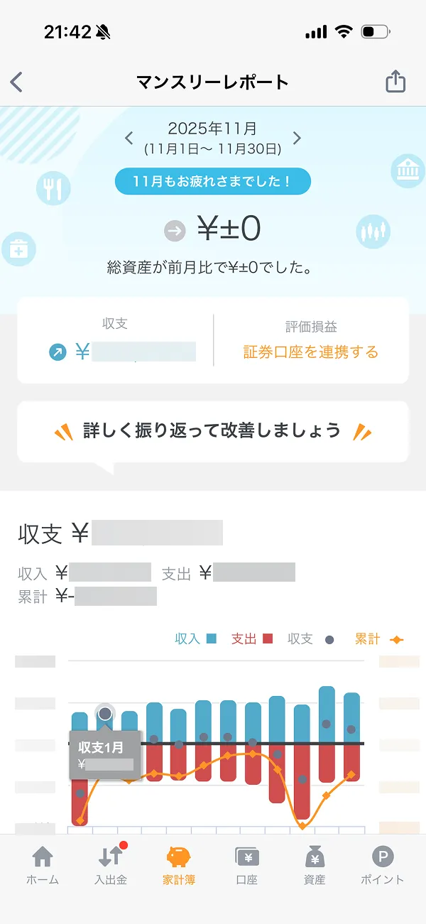 MoneyFoward（マネーフォワード） screen