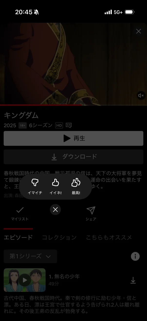 Netflix screen