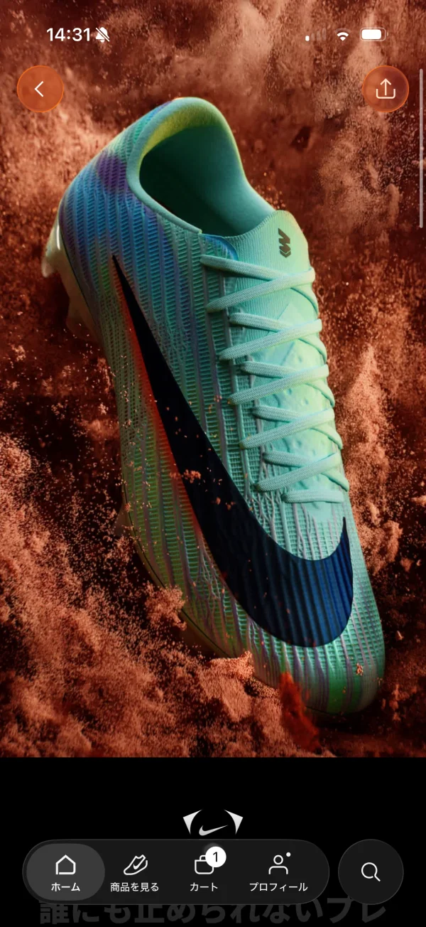 Nikeのバッジ画面