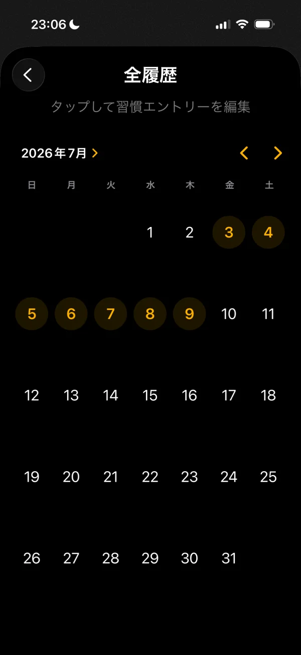 (Not Boring) Habits screen