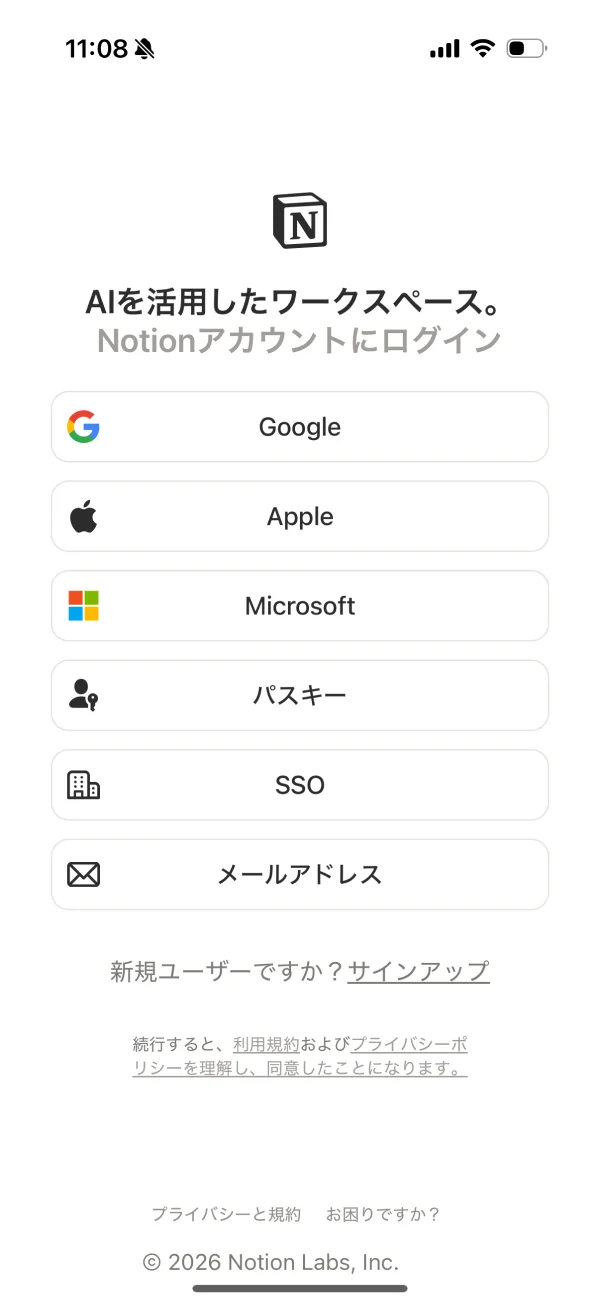 Notion screen