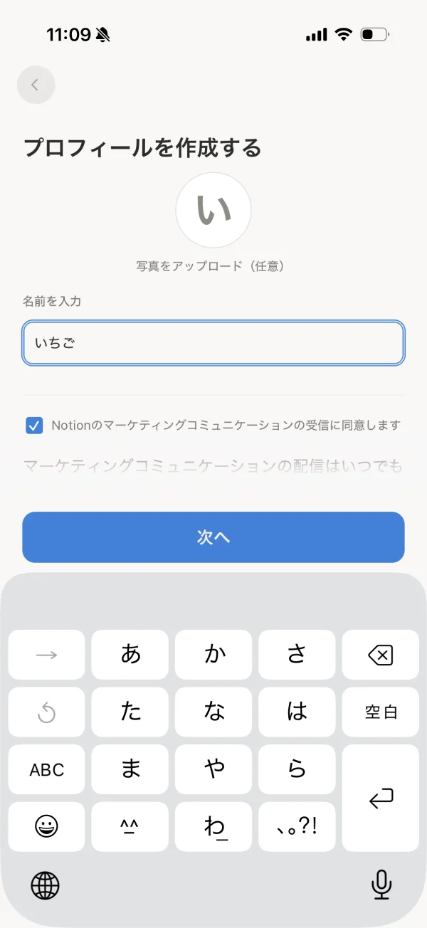 Notion screen