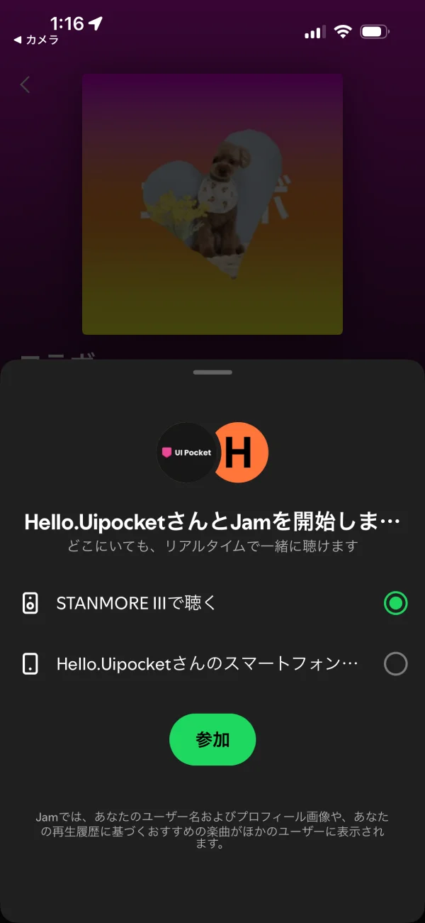 Spotify screen
