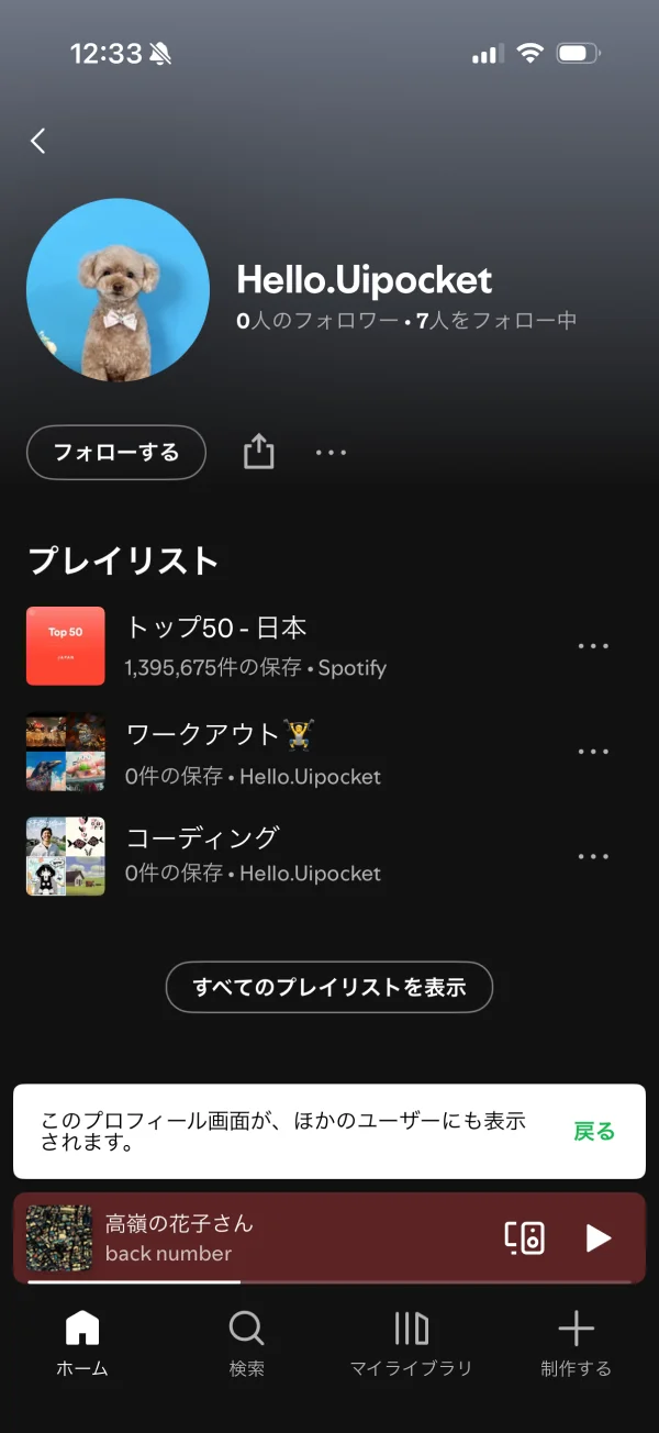 Spotify screen