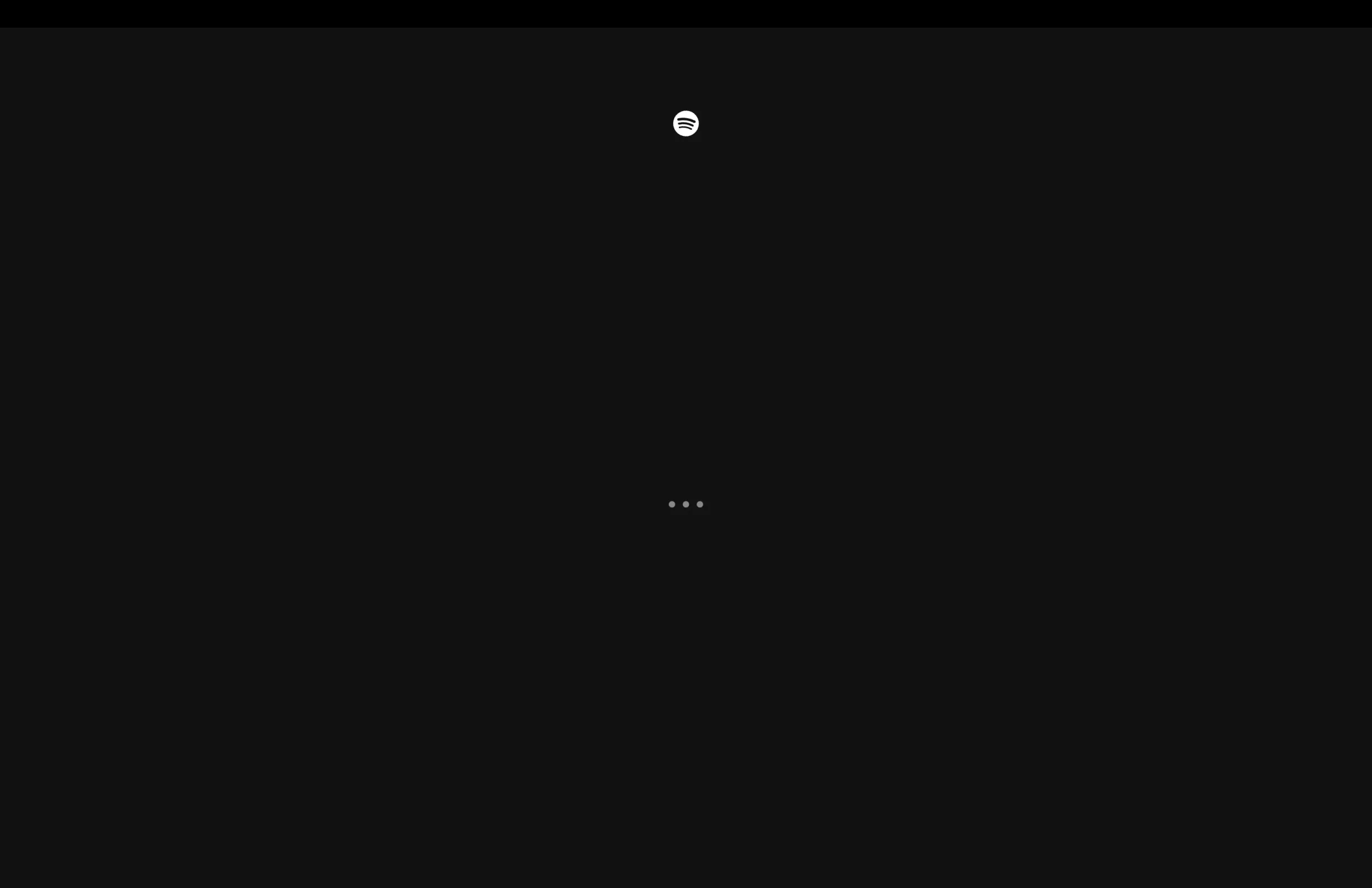 Spotifyのローディングステート画面