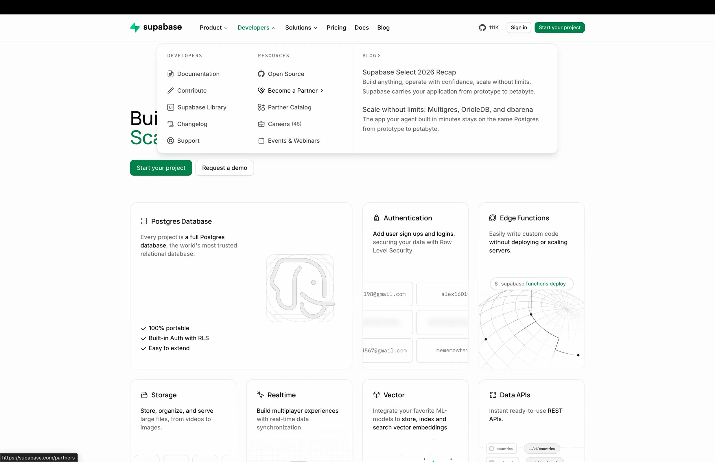 Supabase screen