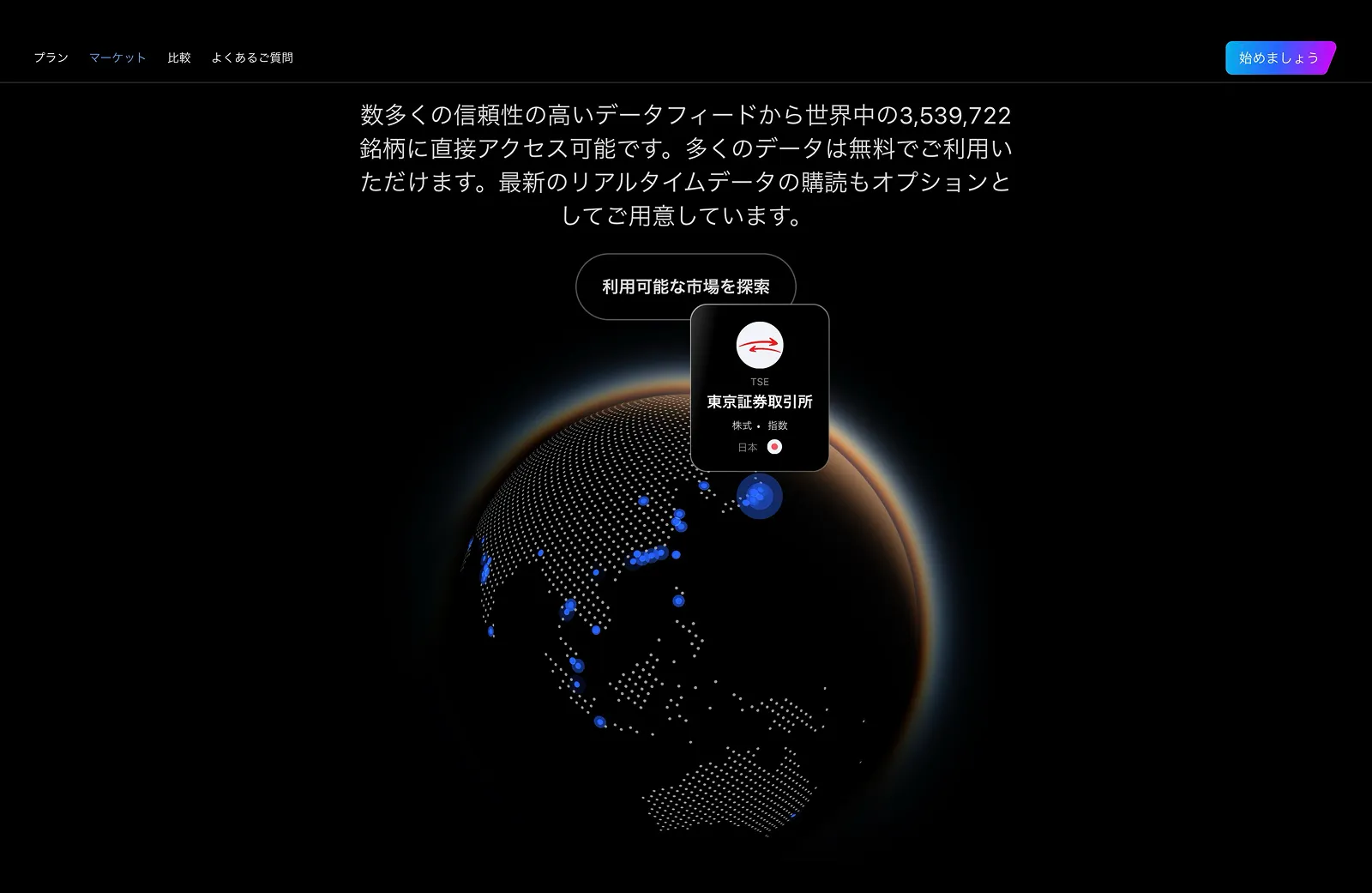 TradingViewのマップ画面