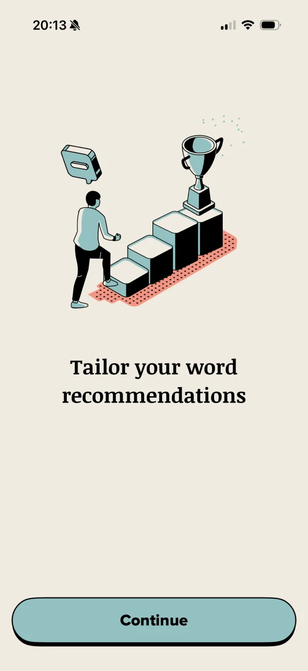 Vocabularyのガイド・チュートリアル画面
