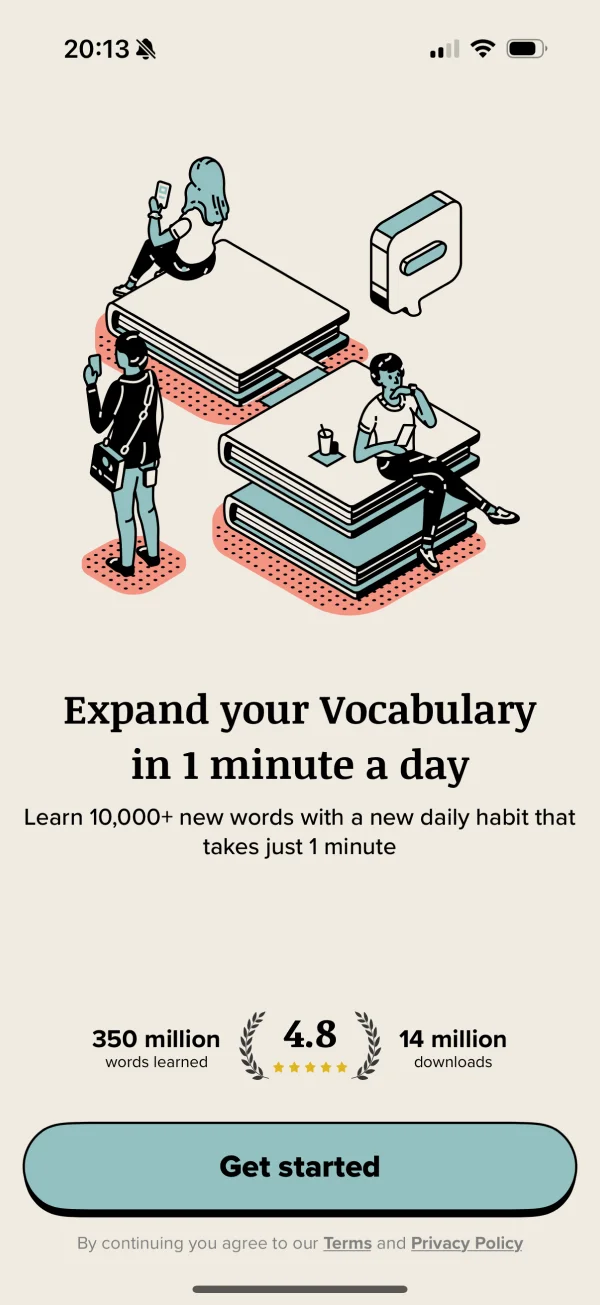 Vocabulary screen