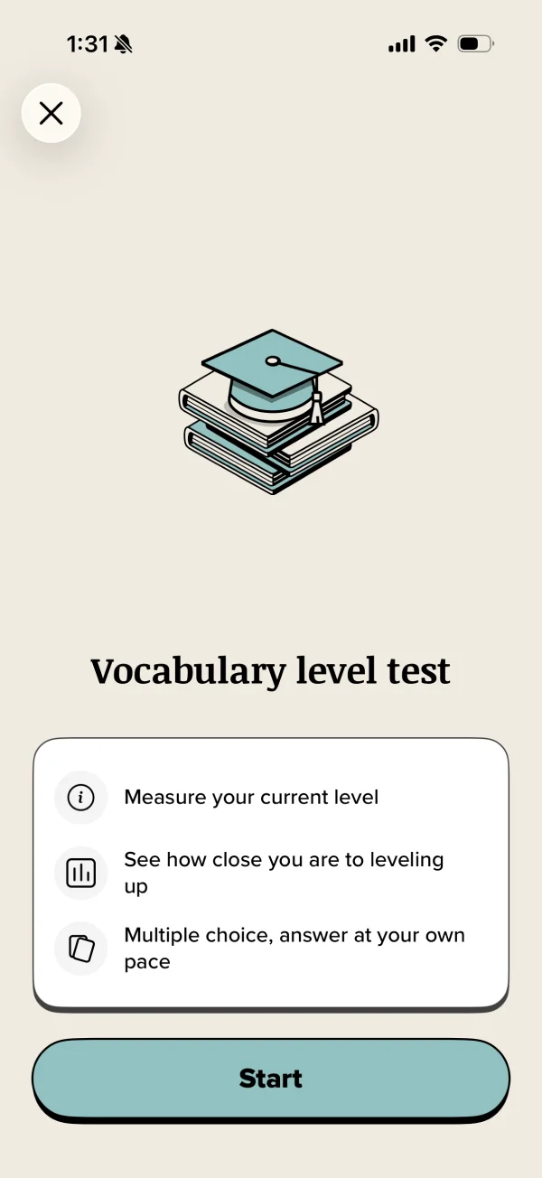 Vocabularyのリスト(アイコン)画面