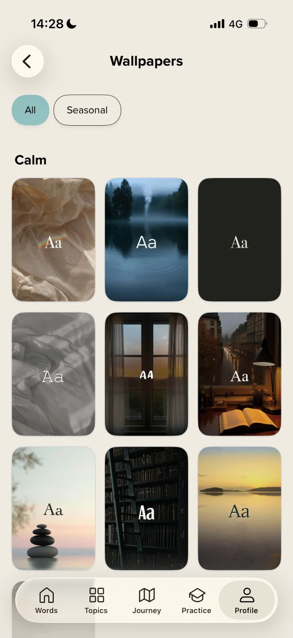 Vocabularyのセグメントコントロール画面