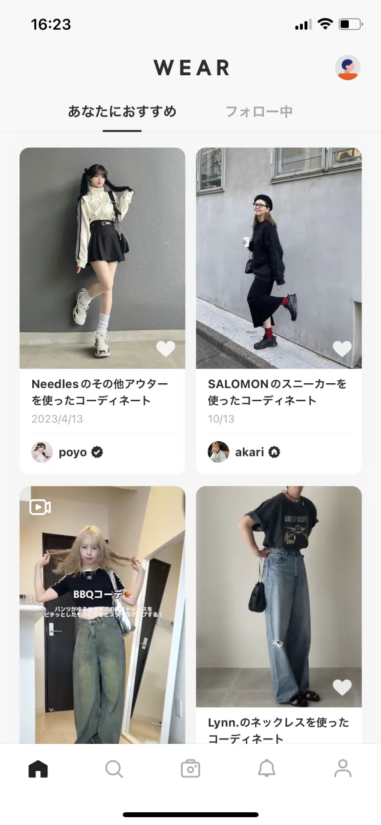 WEAR」のUIデザイン一覧（2024年6月版） - UI Pocket