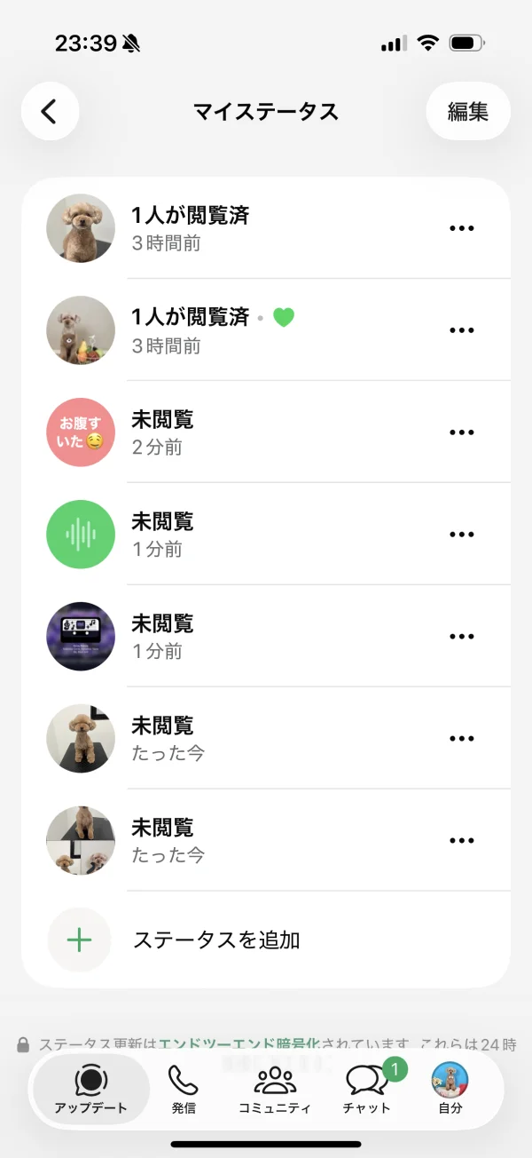 WhatsApp Messenger screen